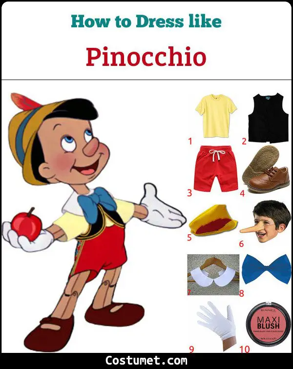 Pinocchio Costume for Cosplay & Halloween 2023